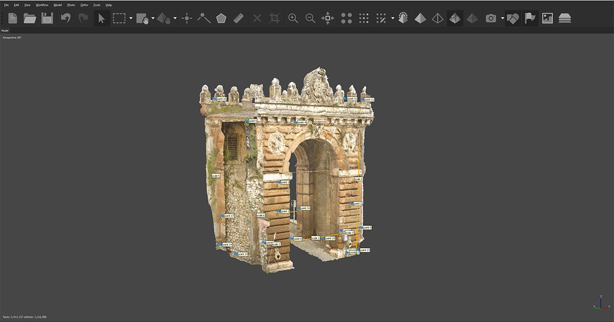Arco Borghese di Artena modello 3D