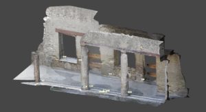 Ercolano Casa Salone Nero peristilio 3D
