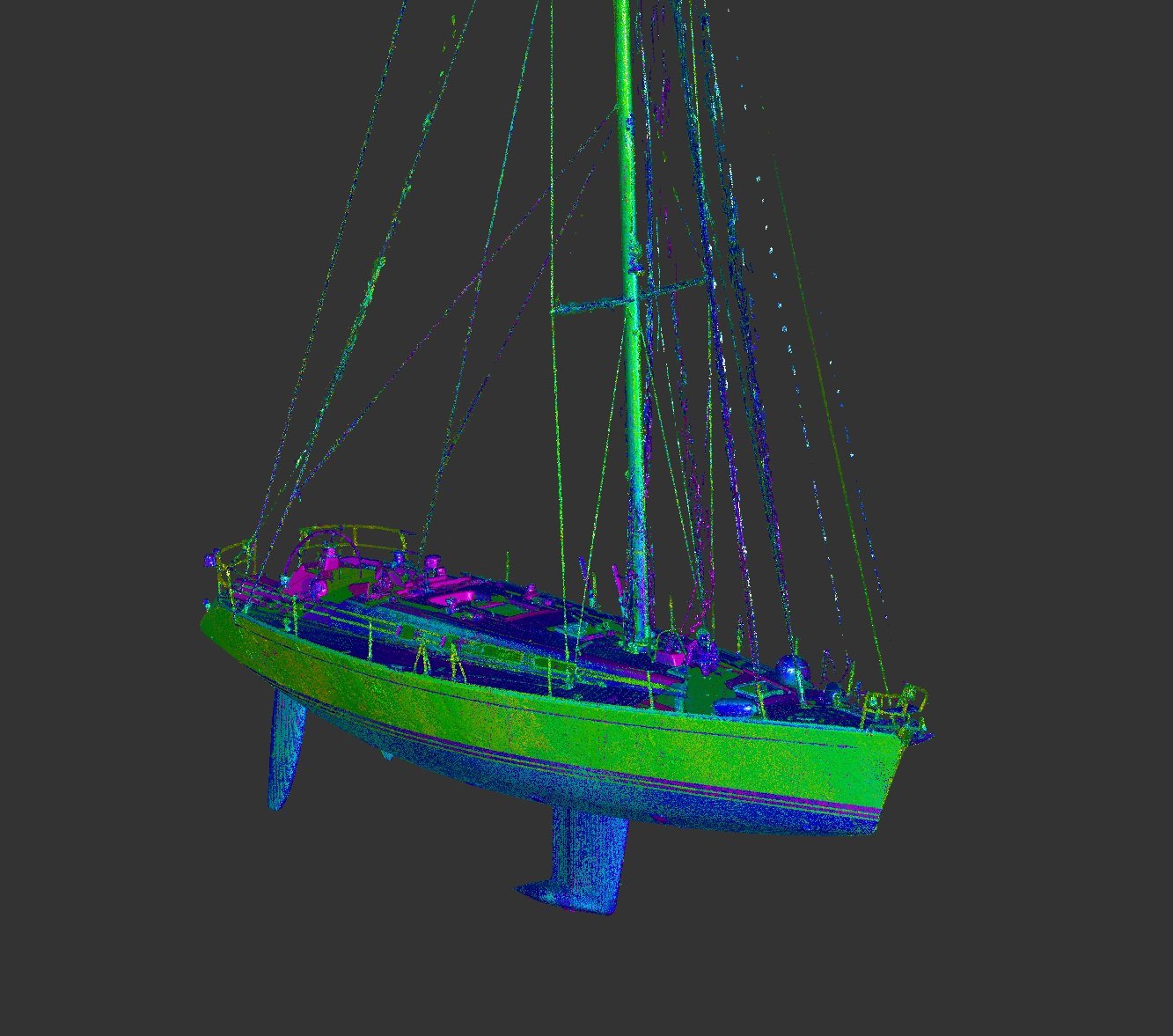 Laserscanner barche a vela