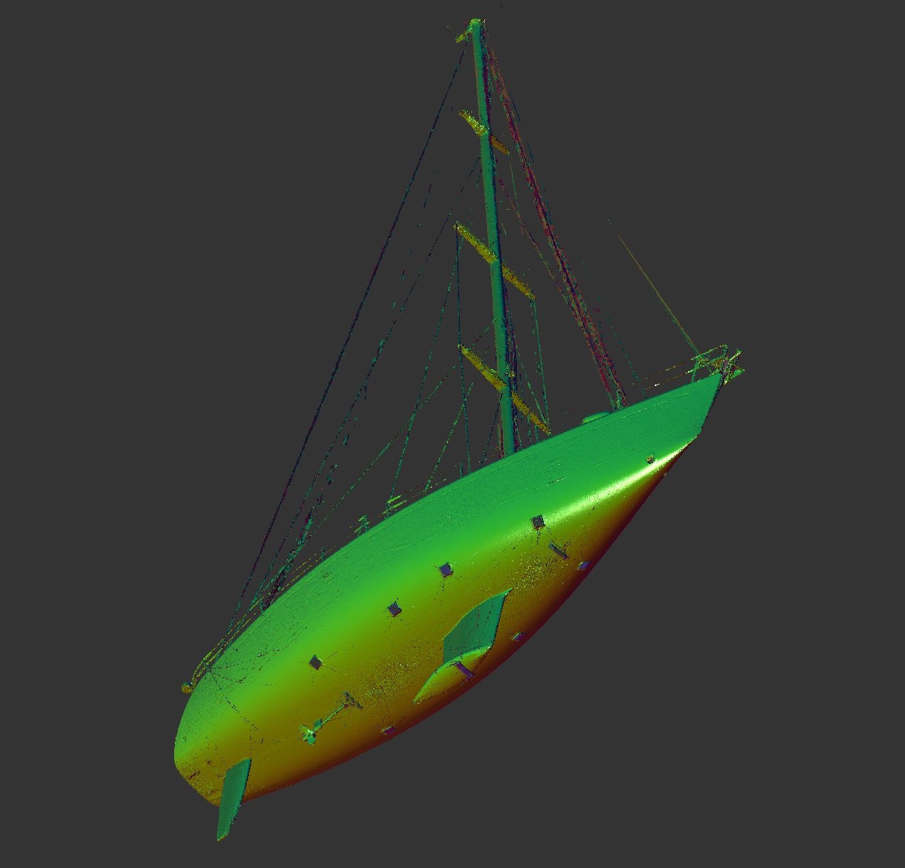 Laserscanner barche a vela