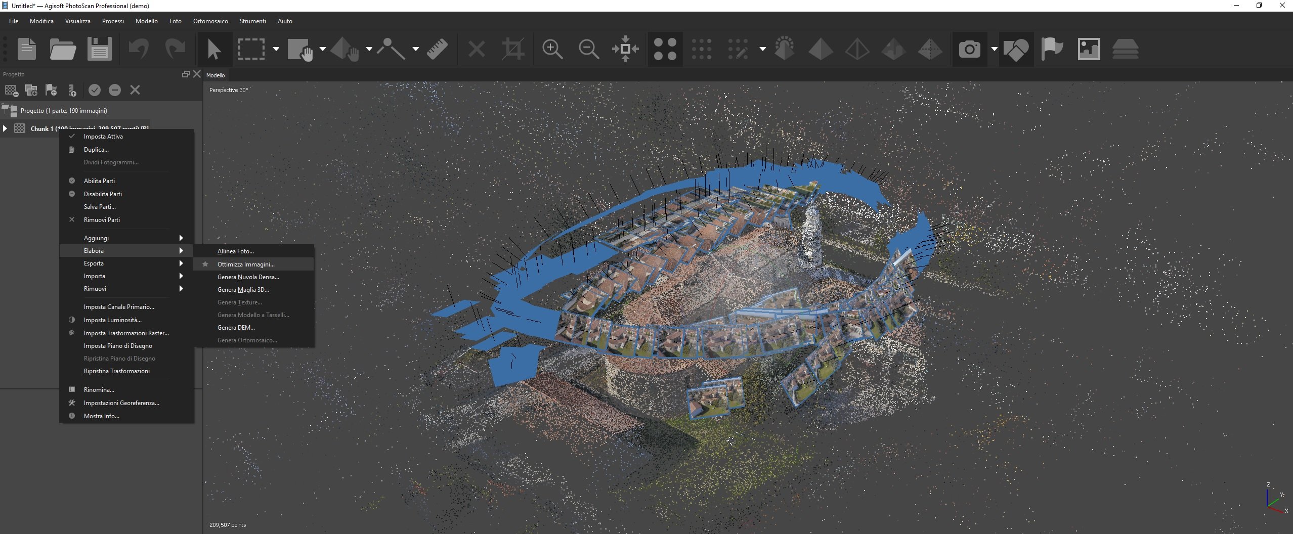 Aerofotogrammetria da drone e Agisoft Photoscan: ottimizza immagini