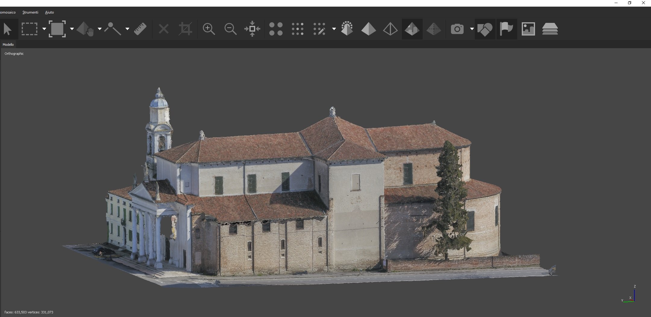 Aerofotogrammetria con drone e Agisoft Photoscan: il modello 3D