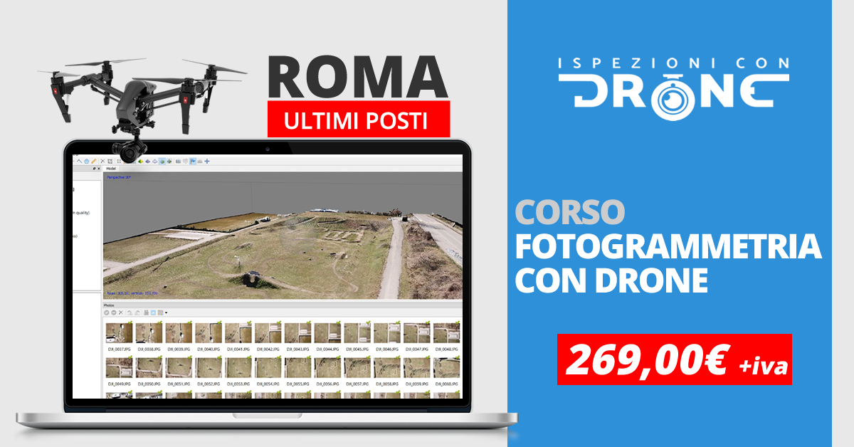 Corso pratico di aerofotogrammetria con drone - Roma