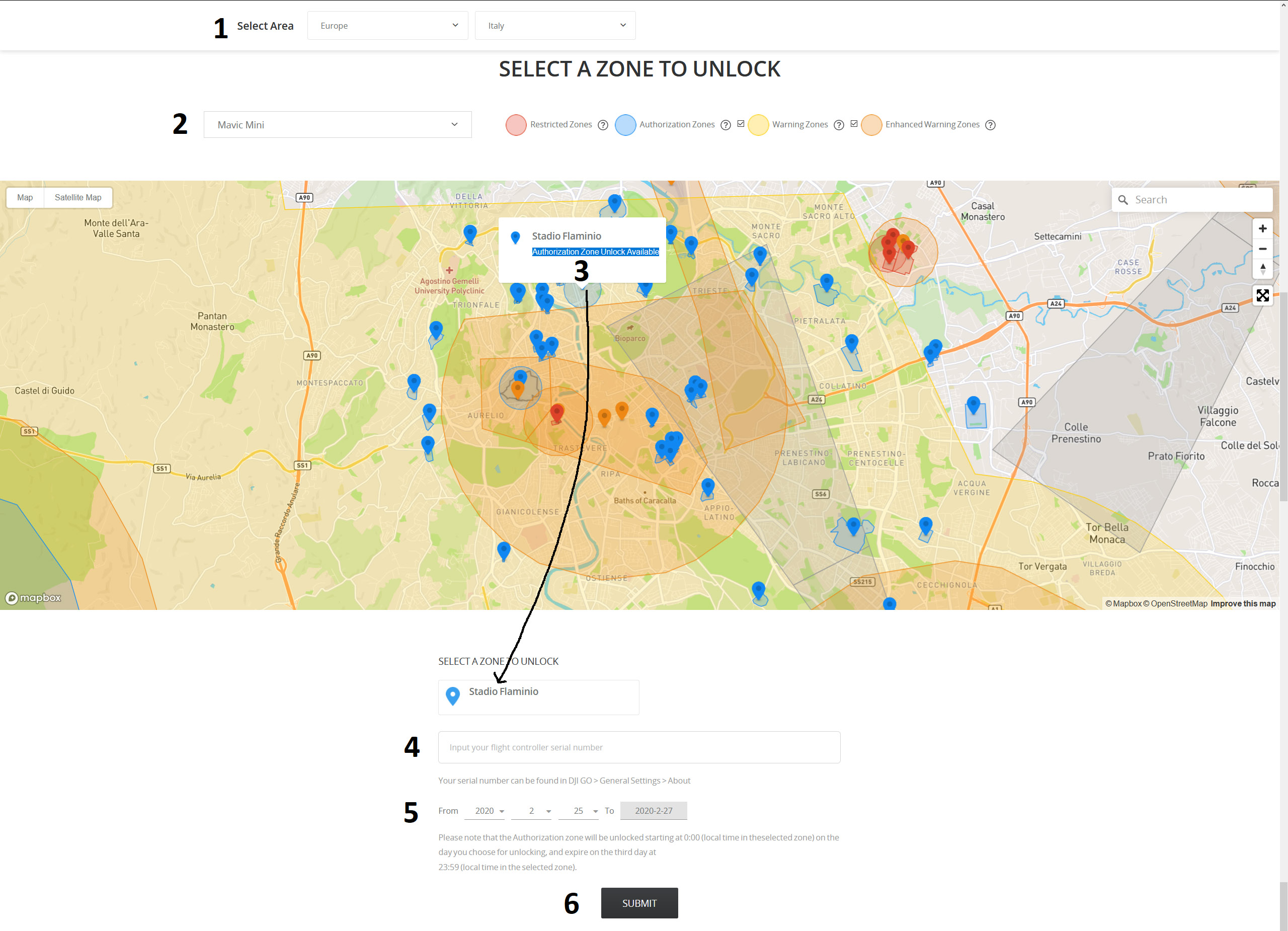 Guida al Geozone DJI self unlock
