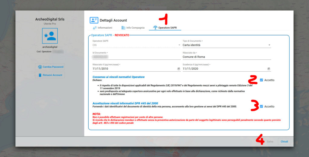 D-Flight Account Settings