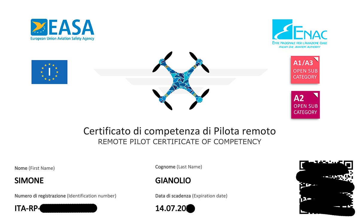 ENAC attiva la conversione degli attestati pilota drone CRO in attestati A2 con IT-STS